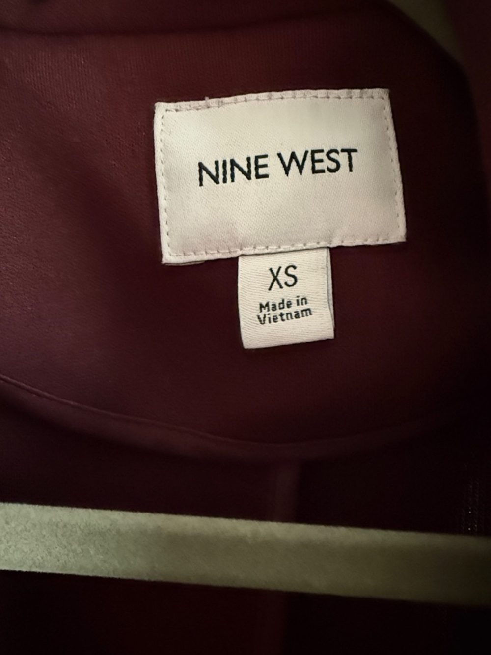 Nine West Women's Burgundy Open-Front Blazer - Picture 2 of 2